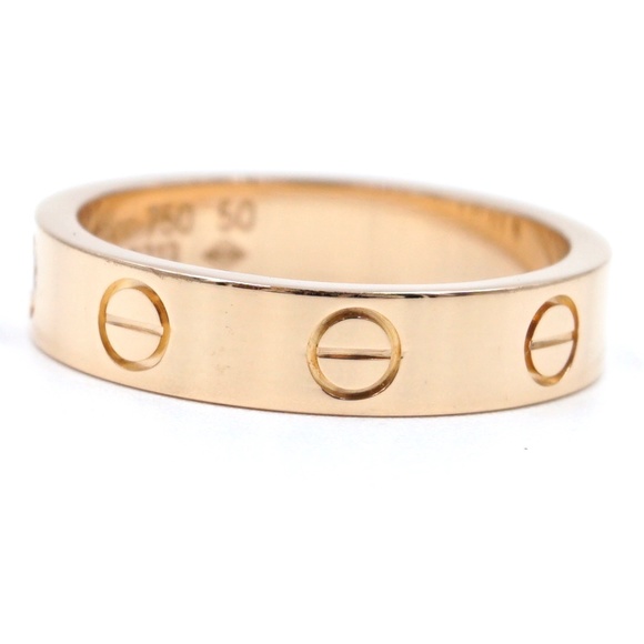 1p Diamond 18k Love 3.5mm Wide Size 50 5.5 Ring - Picture 2 of 8